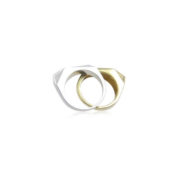 YELLOW GOLD GEOMETRIC RING Asymmetric Ring By Gilat Artzi Jewelry 8
