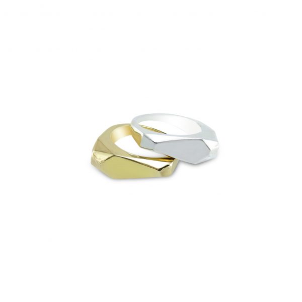 Rose gold geometric ring Asymmetric Ring By Gilat Artzi Jewelry 7