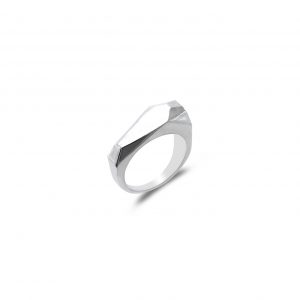 White gold geometric ring Asymmetric Ring By Gilat Artzi Jewelry