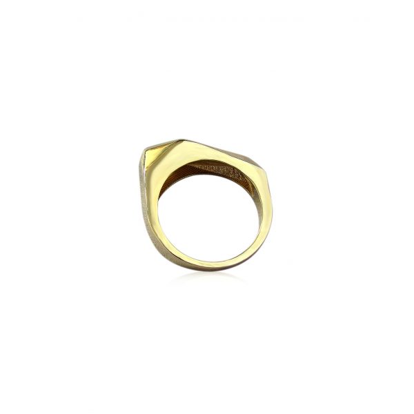 YELLOW GOLD GEOMETRIC RING Asymmetric Ring By Gilat Artzi Jewelry 5