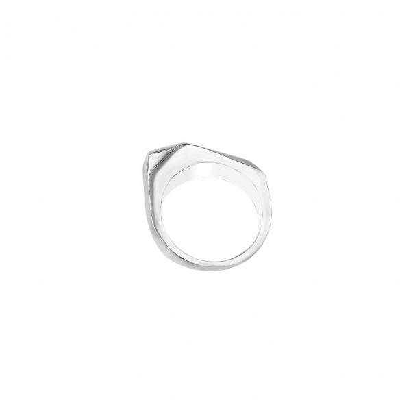 Silver geometric ring Asymmetric Ring By Gilat Artzi Jewelry 5