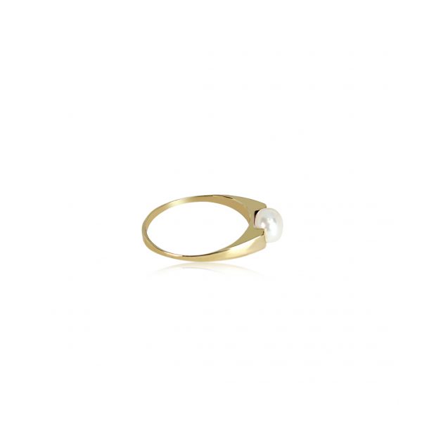 PEARL YELLOW GOLD RING black friday By Gilat Artzi Jewelry 5
