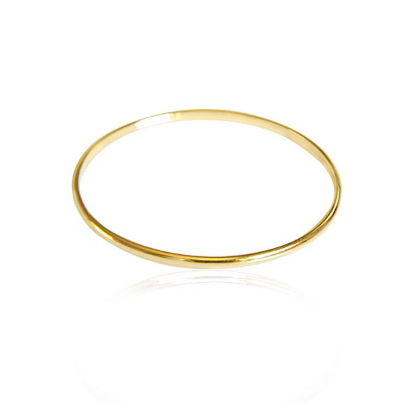 3MM YELLOW GOLD BANGLE 14k gold bangle By Gilat Artzi Jewelry 4