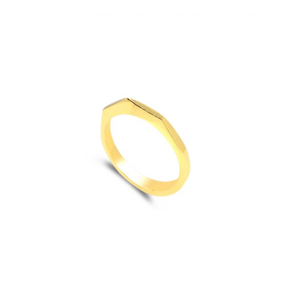 Lee wedding ring yellow gold Facet Wedding Band By Gilat Artzi Jewelry 4