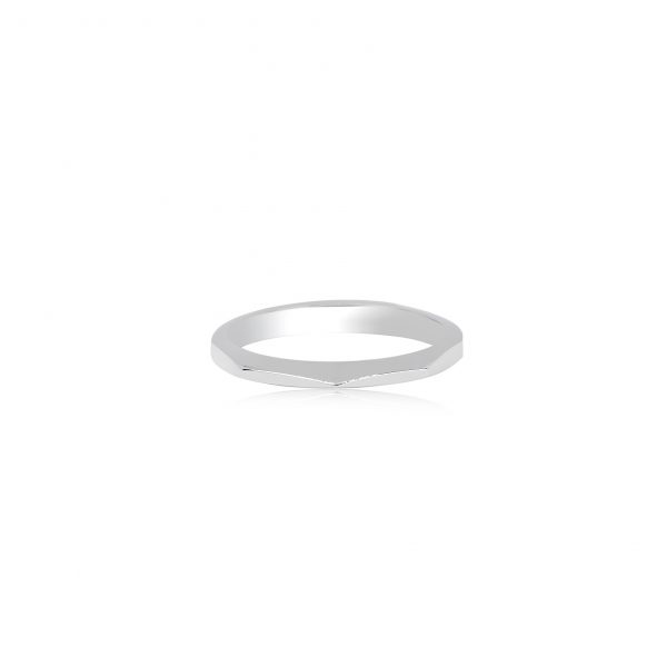 LEE WEDDING RING WHITE GOLD Facet Wedding Band By Gilat Artzi Jewelry 5