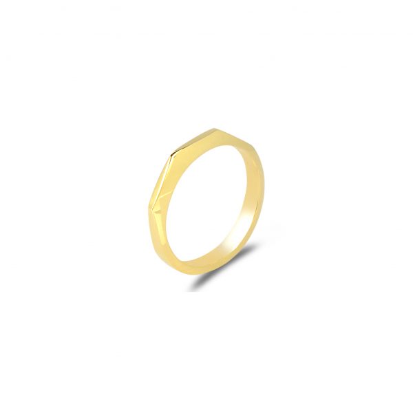 Lee wedding ring yellow gold Facet Wedding Band By Gilat Artzi Jewelry 7