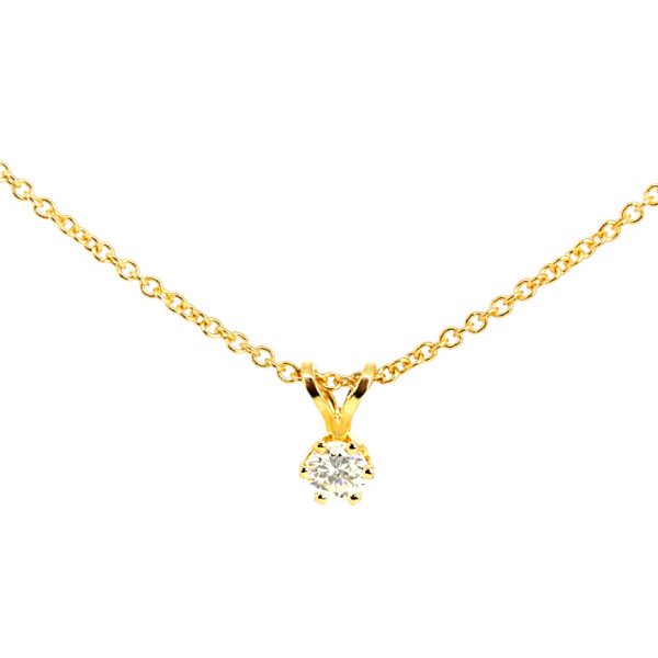 V YELLOW GOLD DIAMOND NECKLACE 14K Gold Diamond By Gilat Artzi Jewelry 4