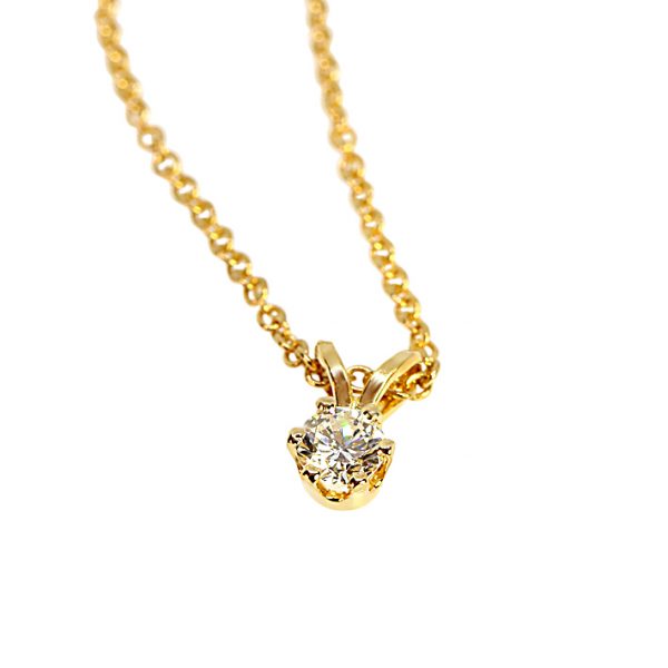 V YELLOW GOLD DIAMOND NECKLACE 14K Gold Diamond By Gilat Artzi Jewelry 5