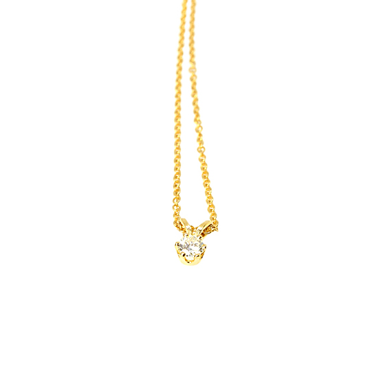 V YELLOW GOLD DIAMOND NECKLACE 14K Gold Diamond By Gilat Artzi Jewelry 6