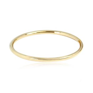 3MM ROUND YELLOW GOLD BANGLE 14k gold bangle By Gilat Artzi Jewelry
