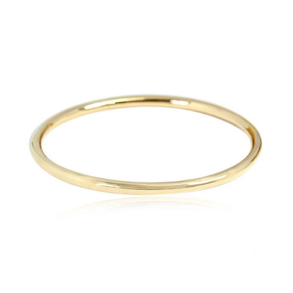 3MM ROUND ROSE GOLD BANGLE 14k gold bangle By Gilat Artzi Jewelry 7