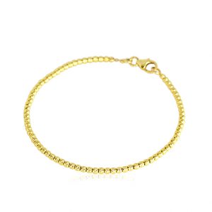 YELLOW GOLD BEAD BRACELET 14k Gold Bead By Gilat Artzi Jewelry