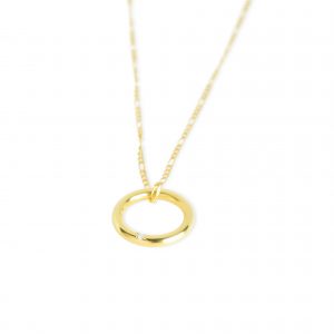 CIRCLE GOLD NECKLACE 14k gold necklace By Gilat Artzi Jewelry