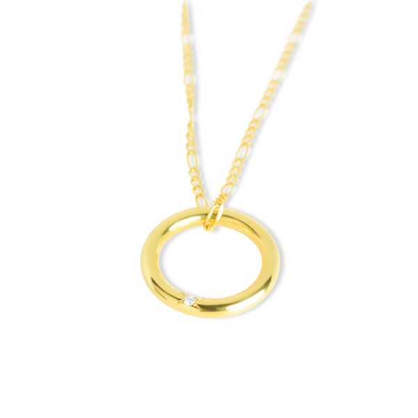 CIRCLE GOLD NECKLACE 14k gold necklace By Gilat Artzi Jewelry 6