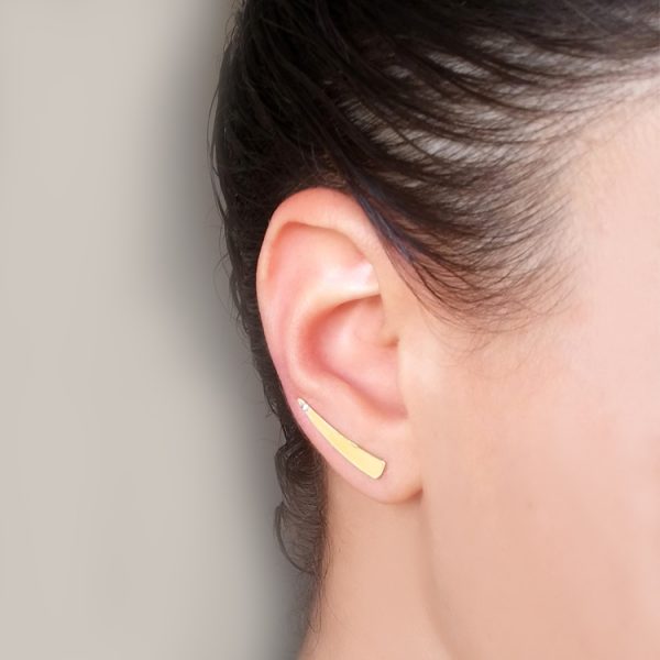 WHITE GOLD EAR JACKET EARRINGS Christmas jewelry By Gilat Artzi Jewelry 7